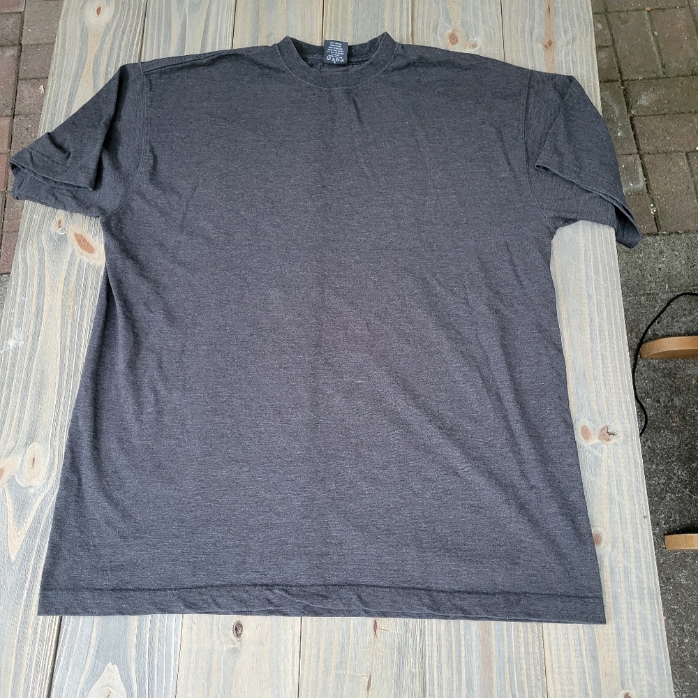 DREAM USA Men's Heavyweight Cotton Short Sleeve Crew Neck T-Shirt, 3XL, Gray